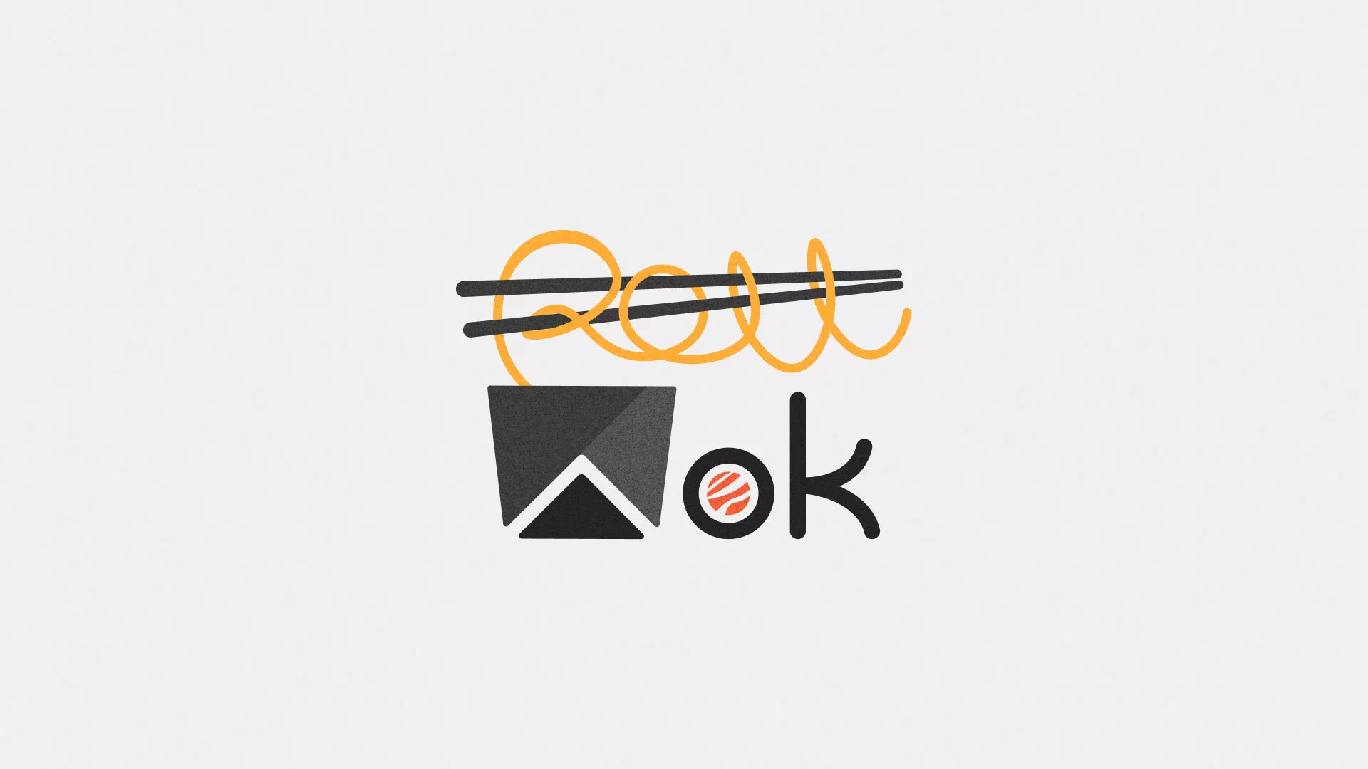 Разработка логотипа суши-бара «Roll Wok Club» в Волжском